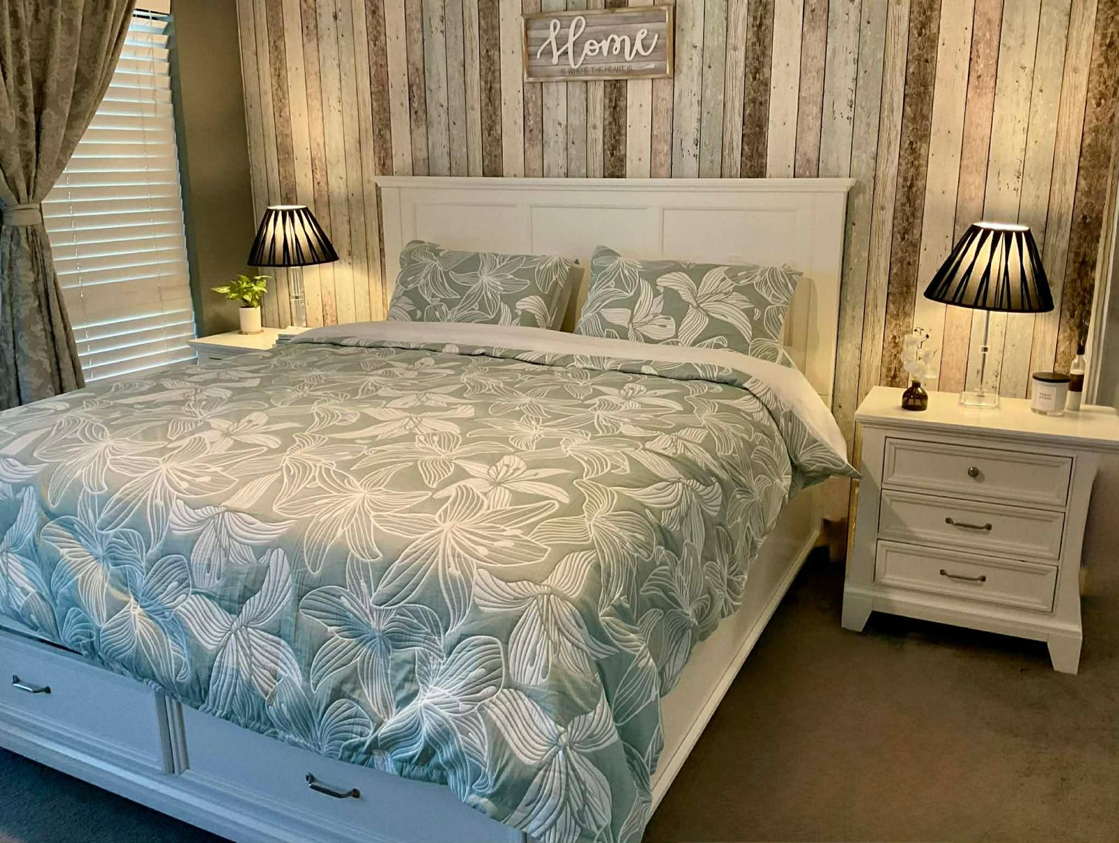 Styled master bedroom